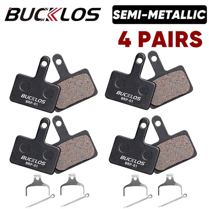 BUCKLOS MTB Bike Brake Pads Durable Hydraulic Disc Brake Pads fit B01S Semi-Metal MTB Road Cycling Wear Resistant Brake Pad Part