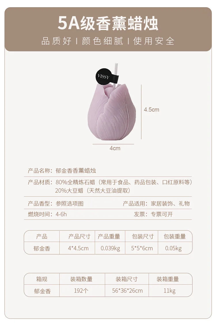 Tulip Scented Candles Gifts Handmade Birthday Gifts Decorative Ornaments Flower Shaped Candles