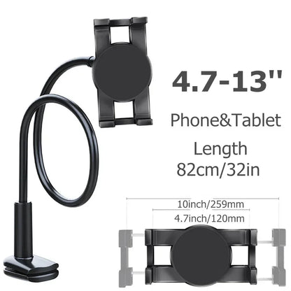 Desktop Phone Tablet Stands 130cm Tablet Holder Adjustable Mount For Tablet 4.0 To 11 inch Bed Tablet PC Stand Metal Support