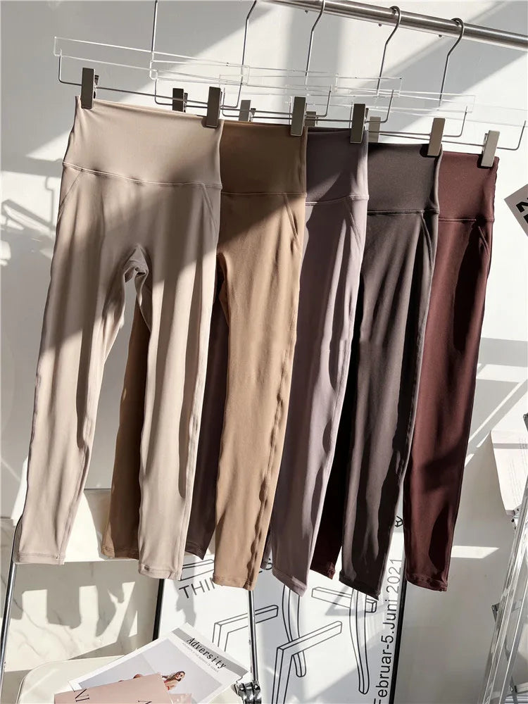 No need wear Underware Yoga Sport Pant Fitness Workout Tights and Soft Women High Waist Running Gym Leggings