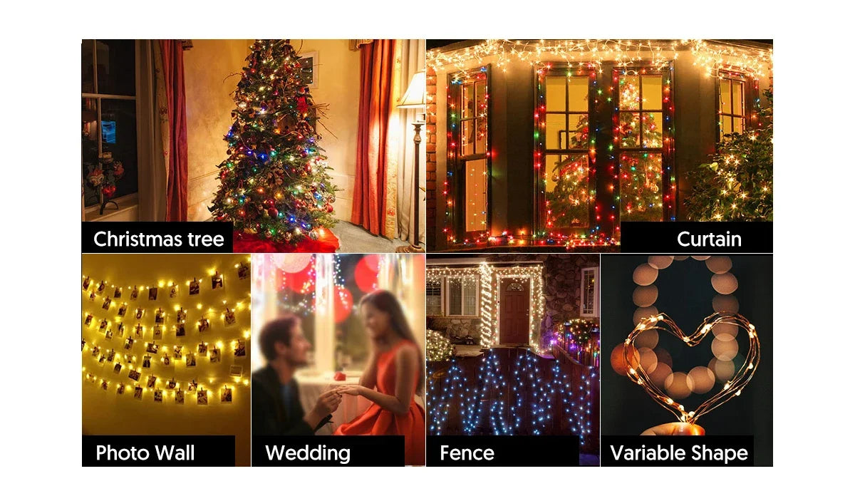 Smart USB LED Lights 5/10/20m Fairy Light APP Remote Indoor And Outdoor Multifunctiona String Decor for Party Christmas Holiday