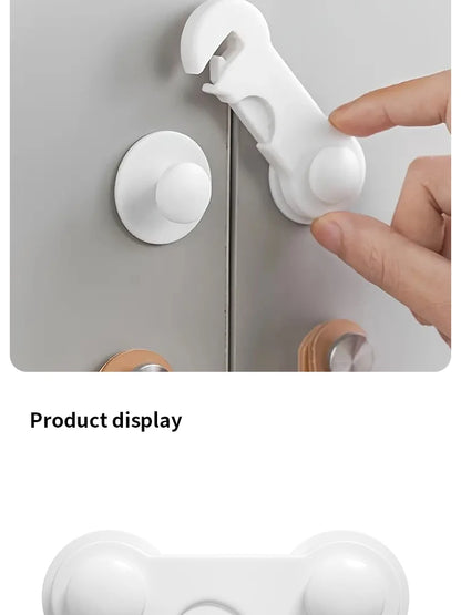 10PCS Baby Safety Locks Cabinet Locks Room Locks Drawer Locks Anti-Pinch Folio Locks Safety Protection Products