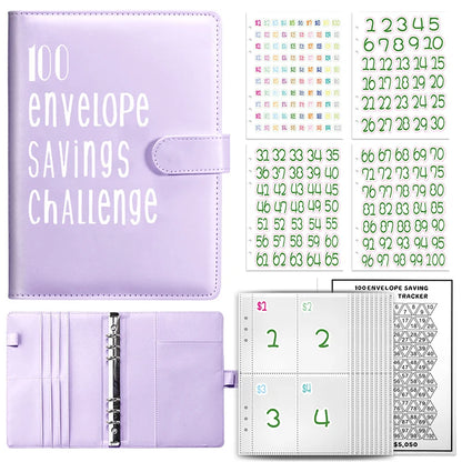 100 Envelope Cash Savings Challenge, Saving Challenge Envelop Book, Budget Envelope Financial Assistant, A5 Size Cash Binder