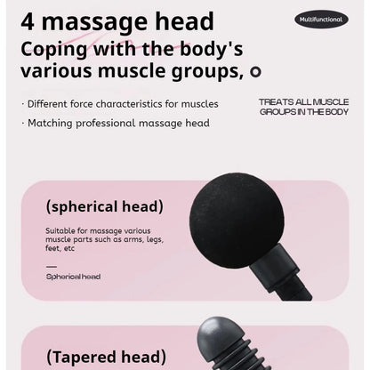 Mini Massage Gun Deep Tissue Muscle Relief Electric Portable for Home Gym Sports Recovery Rechargeable Tool