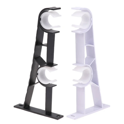 1Pc Double Curtain Rod Brackets Wall Curtain Rod Retainers Bracket Curtain Rod Hooks Aluminum Alloy Curtain Rod Window Hardware
