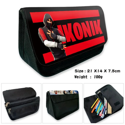 Fortnite Pencil Bag Pencil Case Large Capacity Waterproof Handheld Pencil Pouch Office Stationary
