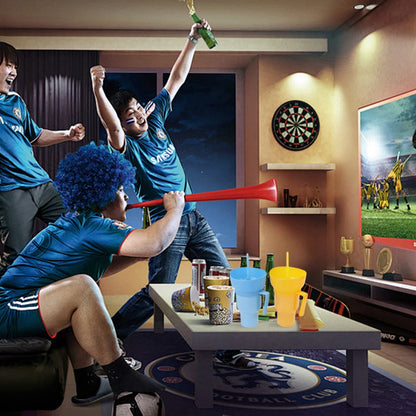 New 2 IN 1 Creative Popcorn Snack Cup Integrated Beverage Cup with Handle Portable Beverage Cup Novel Design and Many Functions