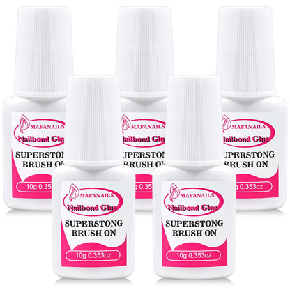 10g Nail Glue For Nail Tips Strongest Press On Nails (2/3/7/8/10ml) Nail Bond Brush On Nail Glue For For Acrylic Tips Nail Glue