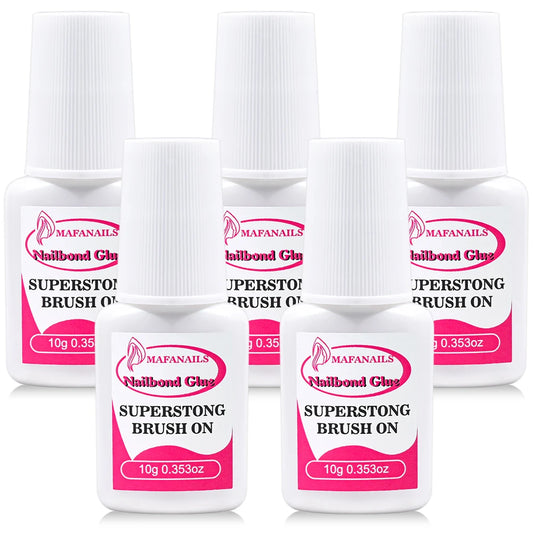 10g Nail Glue For Nail Tips Strongest Press On Nails (2/3/7/8/10ml) Nail Bond Brush On Nail Glue For For Acrylic Tips Nail Glue