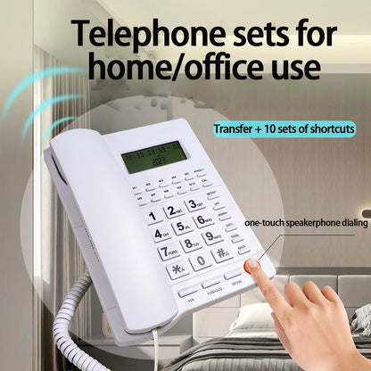 New Landline Telephone Desktop Telephone Fixed Telephone Caller Telephone Front Desk Home Office with Call Display Telephon