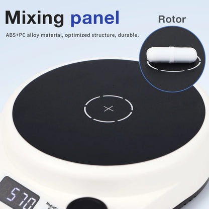 2000RPM Mini Electric Magnetic Stirrer with Stir Bar Brushless DC Motor Magnetic Mixer for Medical Chemical Laboratory EU Plug