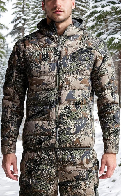 Ainfad Men's Kelvin light down jacket camouflage fishing hunting down wear