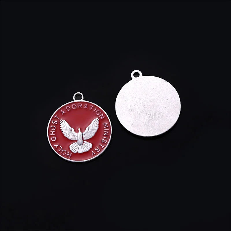 10 pieces of religious peace dove pendant jewelry making DIY handmade crafts