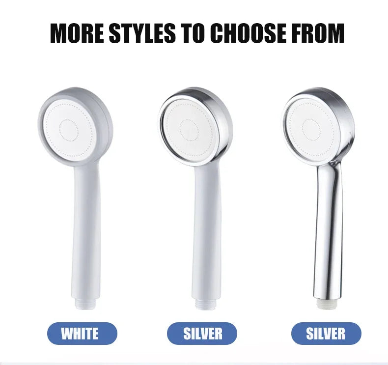 High Pressure Water Saving Rainfall Shower Head Bathroom Accessories ABS Chrome Holder Showerhead  Bathroom Accessories