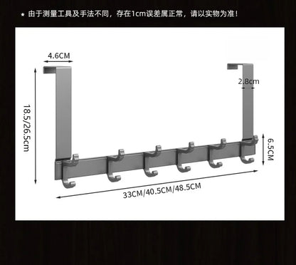 Door Rear Hook Without Hole Drilling Can Be Detached Door Back Coat Rack Bedroom Door Bag Clothes Storage Storage Clothes Hook