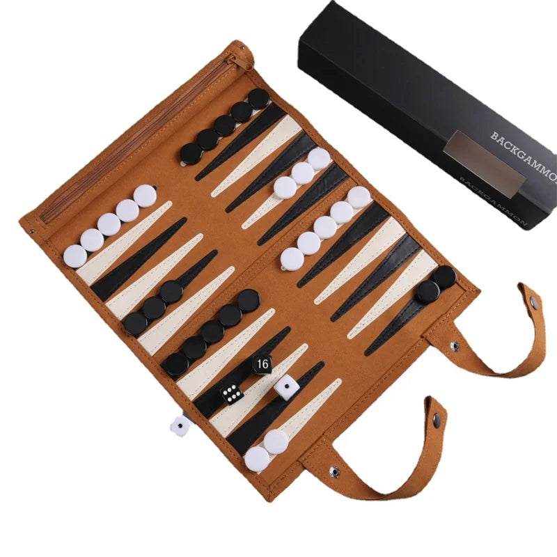 Backgammon Board Game Portable Backgammon Sets For Adults Travel Games Adult Roll Design Children's Puzzle Game Board Strategy