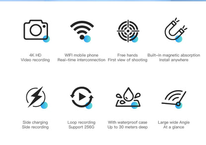 Outdoor Sports Camera In Helmet Motorcycle Bike Sport Mini Filming Bicycle Action 4K Professional Body Cam And Video Cameras Mtb