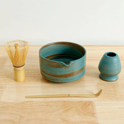 4Pcs Japanese Matcha Set Traditional Matcha Tea Set Matcha Whisk Set Manual Matcha Making Kit Ideal Matcha Kit for Tea Lovers