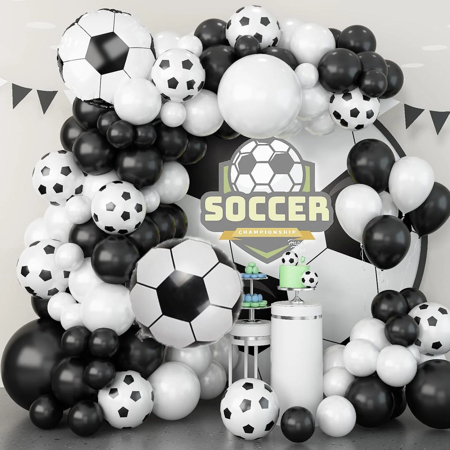 100pcs Football Themed Balloon Party Garland Arch Kit Birthday Party Celebration Party Football Anniversary Party