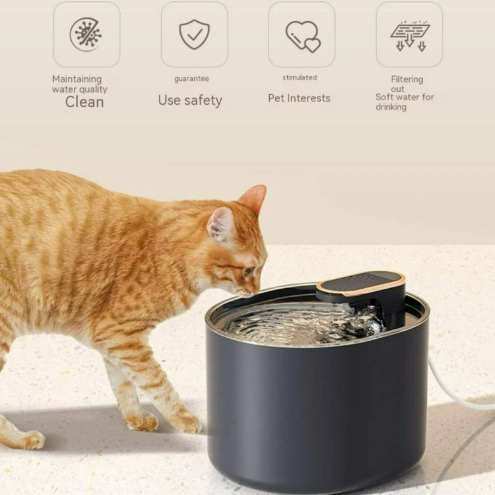 1 Silent Smart Pet Water Fountain, With Filter, Automatic Power-off, 3L Automatic Water Dispenser for Cats and Small Medium Dogs