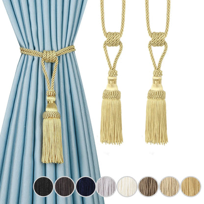 1PC Curtain Tiebacks Tassel Curtain Clips Rope Curtain Tie Backs Holdbacks Decorative  Curtain Holder Accessories For Drape