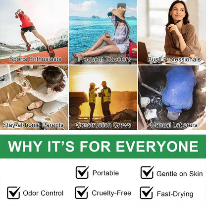 100ml Foot Deodorization Spray Removal Odor with Tea Tree Oil Foot Sanitizer Spray Moisturize Foot Drying Foot Odor Deodorant