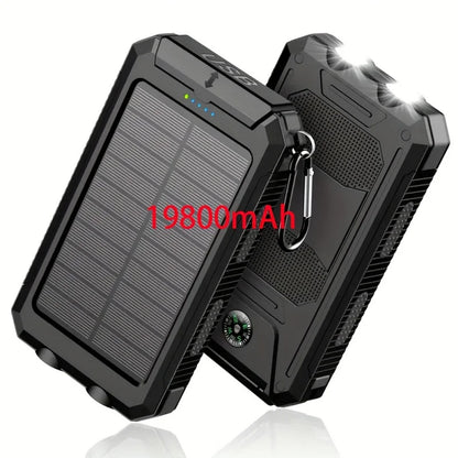 20000mAh Portable Solar Power Bank, Portable Solar Mobile Phone Charger, Camping External Battery Charger for Mobile Phones