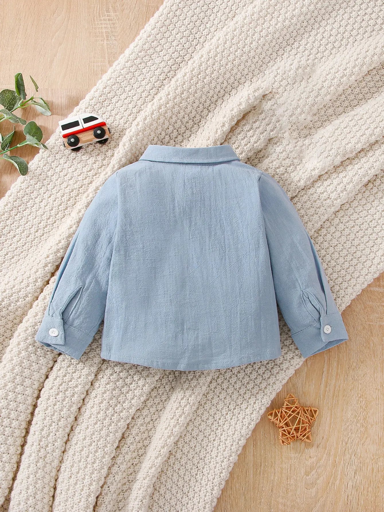 In Autumn For Newborn Baby Boys There Are Long-Sleeved Shirts Solid-Colored Tops Simple Casual Comfortable And Soft Shirts