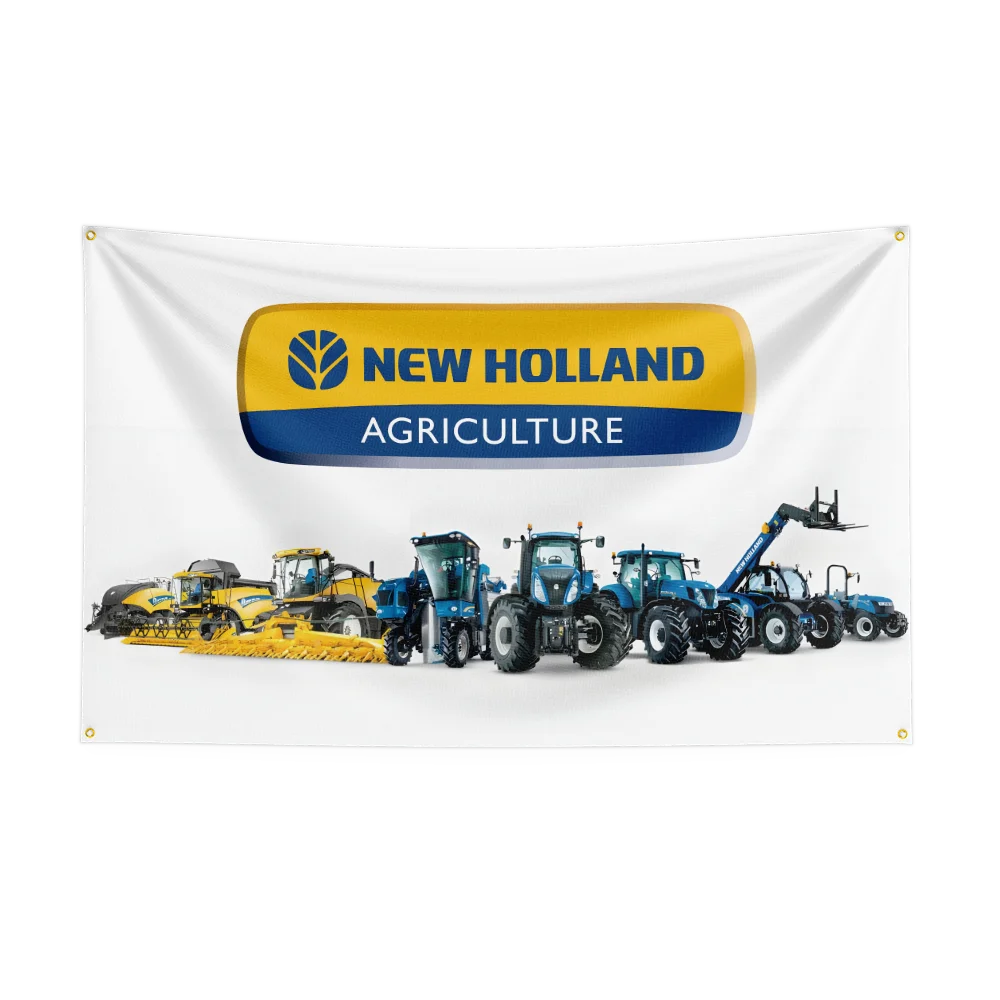 90x150CM TRACTORS New Hollands Agriculture Flag Polyester Printed Excavator Banner For Decor