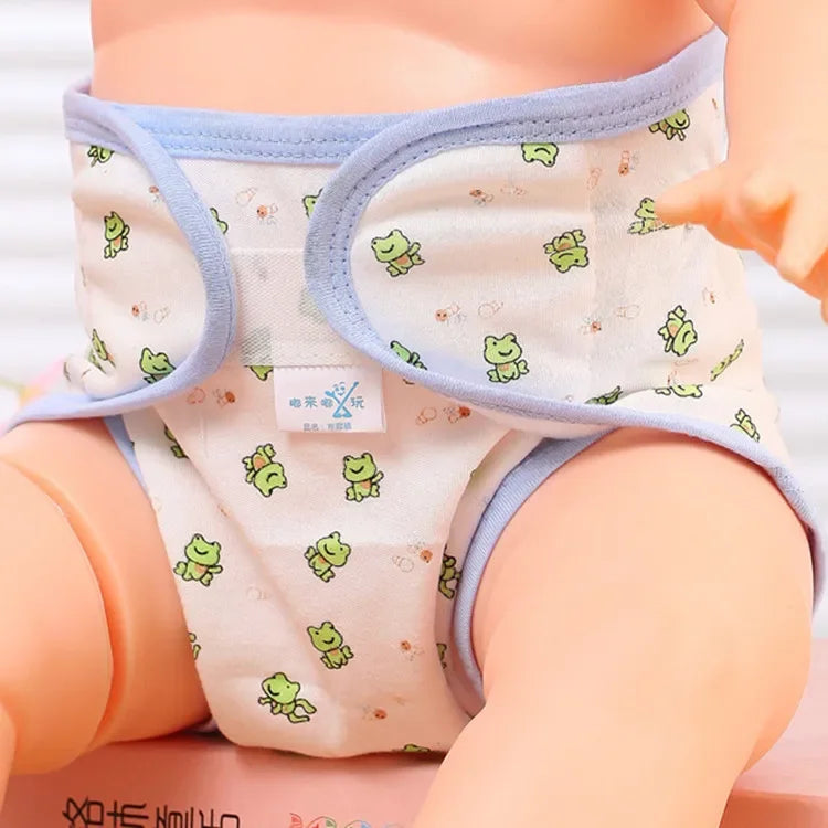 Kids Nappies Reusable Diaper Cover Adjustable Children Nappy Changing Baby Cloth Diaper 0-2Y