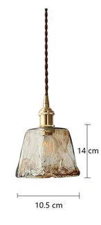 Antique hanging lamp Art Deco Design rustic light Led glass lampshade lampshade for Bedroom Room dining table lamp
