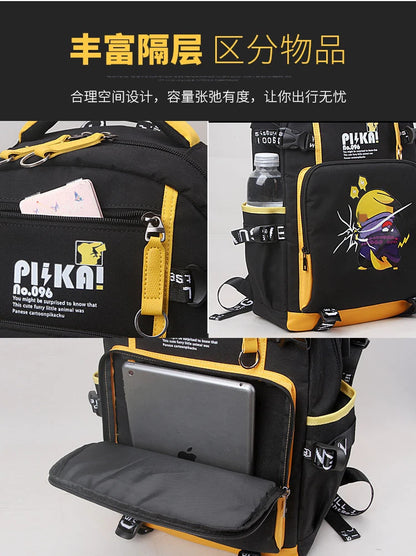 TAKARATOMY Backpack Trolley School Bag Pikachu School Bag Stationery Storage Backpack Multifunctional Travel Bag School Season