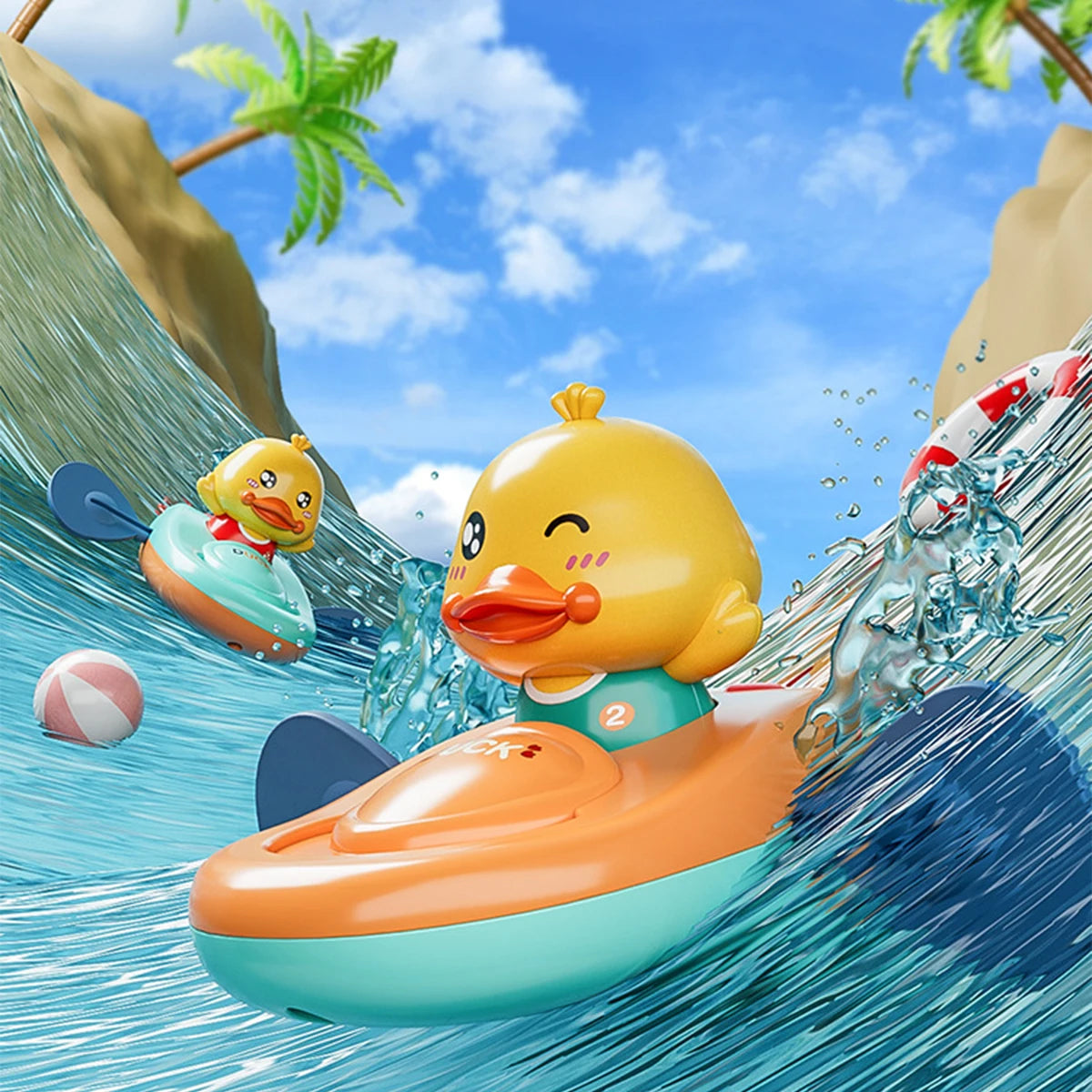 Baby Bath Toy, Bathing Cute Ducks, piglets cows Swimming Water Spraying Clouds Shower Bath Toy For Kids Water Playing Toy