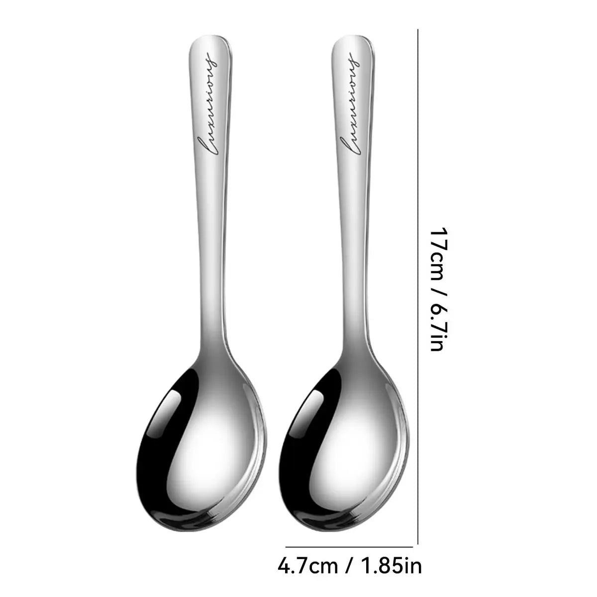 WORTHBUY 304 Stainless Steel Thickening Spoon Creative Long Handle Spoon Pot Spoon Soup Ladle Home Kitchen Essential Tools
