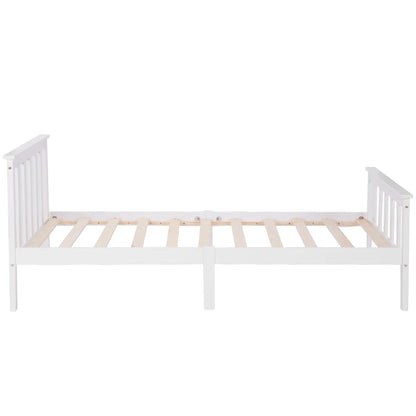 Solid Wooden Bed Single Bed 90x200cm,with slatted frame ,with headboard ,Bed Frame ,Children's Bed Youth Bed ,Solid Pine,White