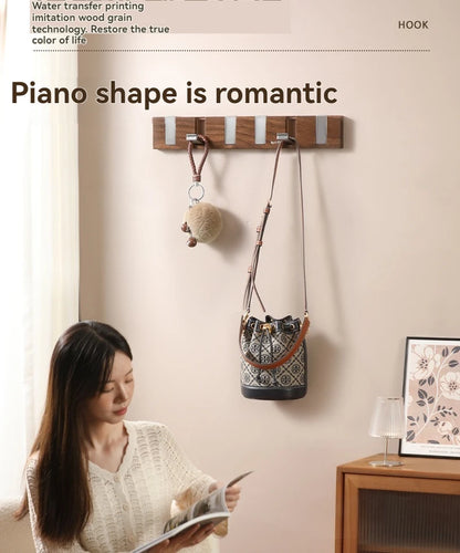 1Pc Row of Hooks, No Punching, Strong Load-bearing Door, Rear Hanger, Hat Rack, Used for Bedroom Door, Bathroom, Kitchen