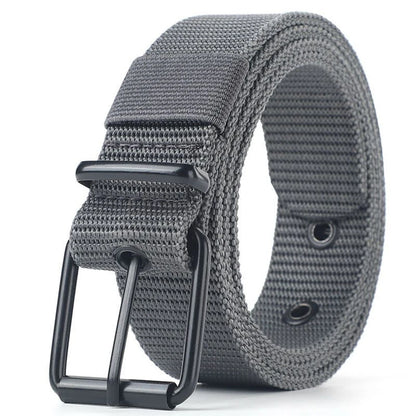 Perforated Canvas Belt Men's Needle Buckle Belt Student Youth Korean Adjustable Multi-Hole Belt Student Jeans Belt