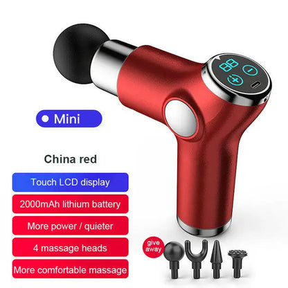 Massage Gun Portable Percussion Pistol Massager For Body Neck Deep Tissue Muscle Relaxation Gout Pain Relief Fitness