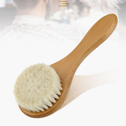 Baby Hair Brush Wooden Handle Baby Round Hair Brush Natural Soft Bristle Cradle Caps Brush for Toddler Newborn Infant A2UB