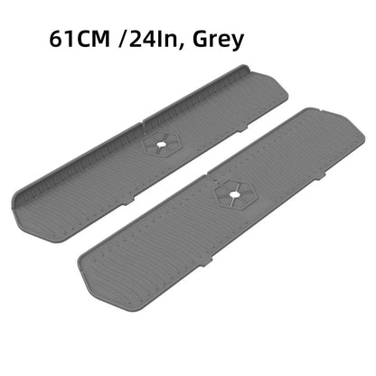 24/29.5inch Kitchen Sink Splash Guard,Silicone Draining Mat for Sink,Sink Protectors for Kitchen Sink Mat, Splash Guard Kitchen