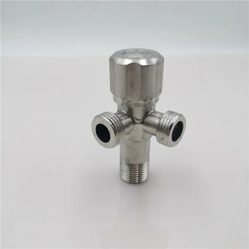 Multifunction Stainless Steel 3Ways Valves G1/2 Bathroom Accessories Water Diverter Wall Mounted Valve Bathroom Accessories