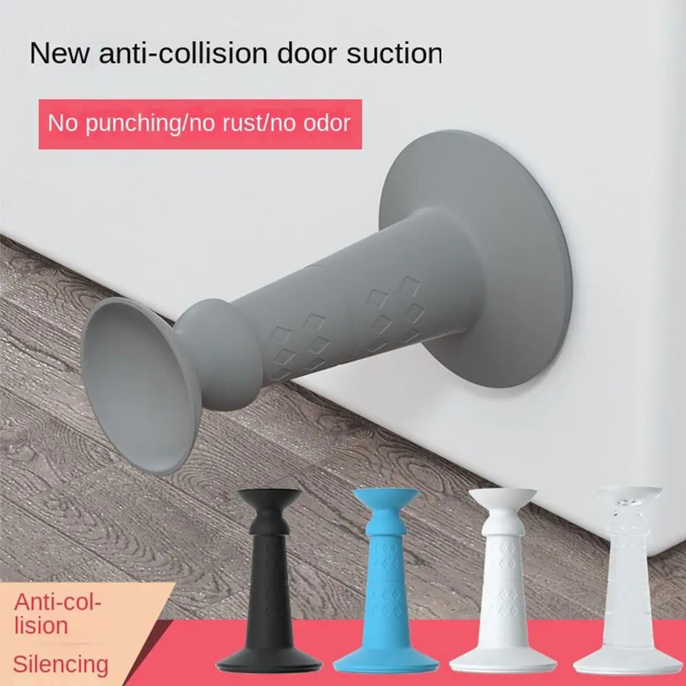 Mute Non-punch Door Rear Retainer Silicone Door Buckle Hidden Door Holder Door Stopper Wall Protector Door Suction