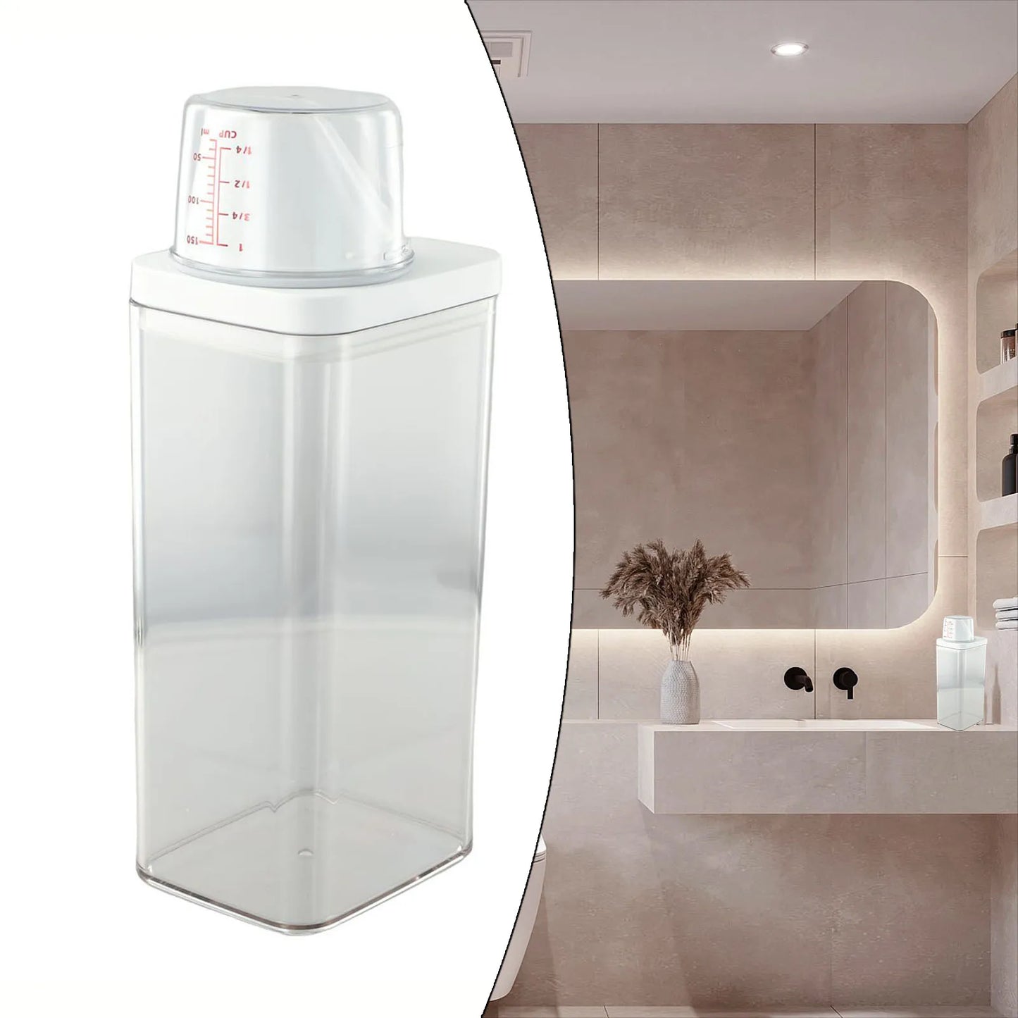 1PC High Quality Laundry Detergent Dispenser For Laundry Detergent Powder Kitchen Plastic Airtight Food Storage Containers
