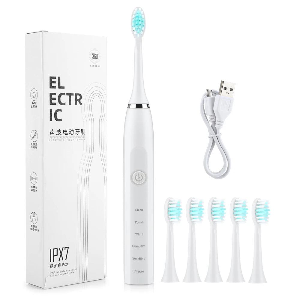 LED Electric Sonic Scaler Toothbrush Set Stains Dental Calculus Remover Tooth Cleaner Teeth Whitening Oral Irrigation Care Tools