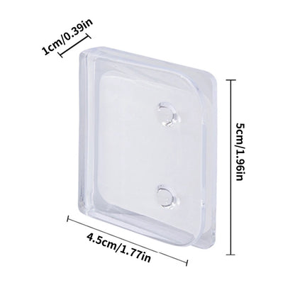 4PCS Non-Punching Shower Curtain Clamp Shower Curtain Organizer Does Not Harm Wall Curtain Transparent Shower Curtain Retainer