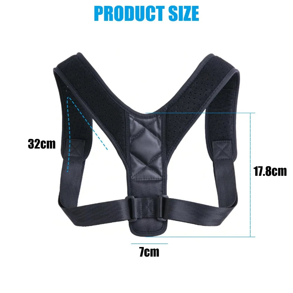 Back Posture Corrector Trainer Adjustable Shoulder Brace Straight Holder Clavicle Support for Men Women Adult Children Belt