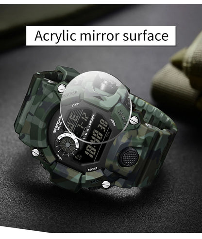 SANDA 2183 Fashion Military Student Electronic Watch Multi functional Timer Waterproof LED Student Electronic Digital Watch