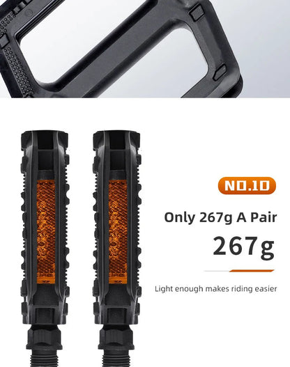 Bicycle Pedals Ultralight MTB Road Pedal Cycling Mountain Bike Accessories Foot Plat Anti-slip 9''16 Standard Universally Pedals