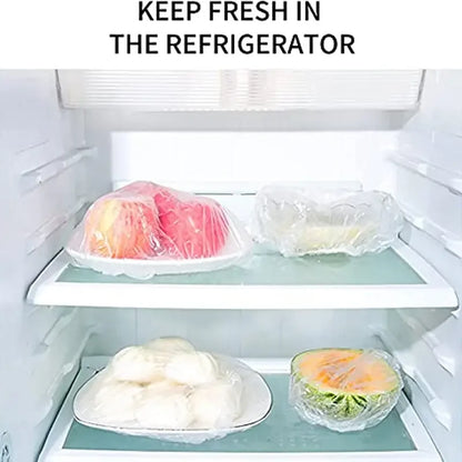 【Hot sales】100pcs Disposable Fresh-keeping Cover, Plastic Food Storage Covers, Reusable Bowl Covers Stretch Lids