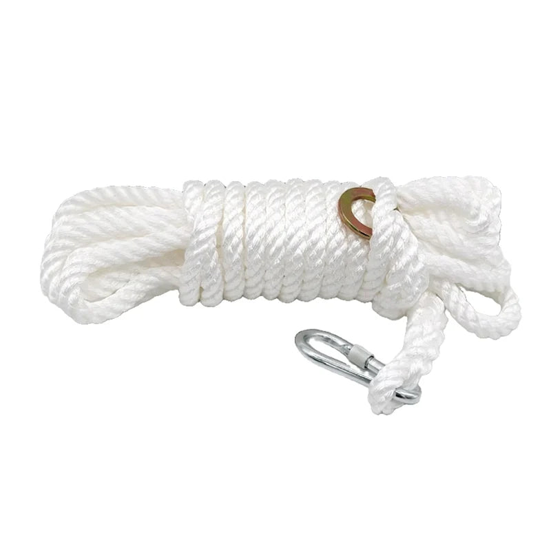 10m White Safety Rope Climbing Rope Multifunctional Reusable Safety Rope Waterproof Wear-resistant Escape Ropes Outdoor Camping